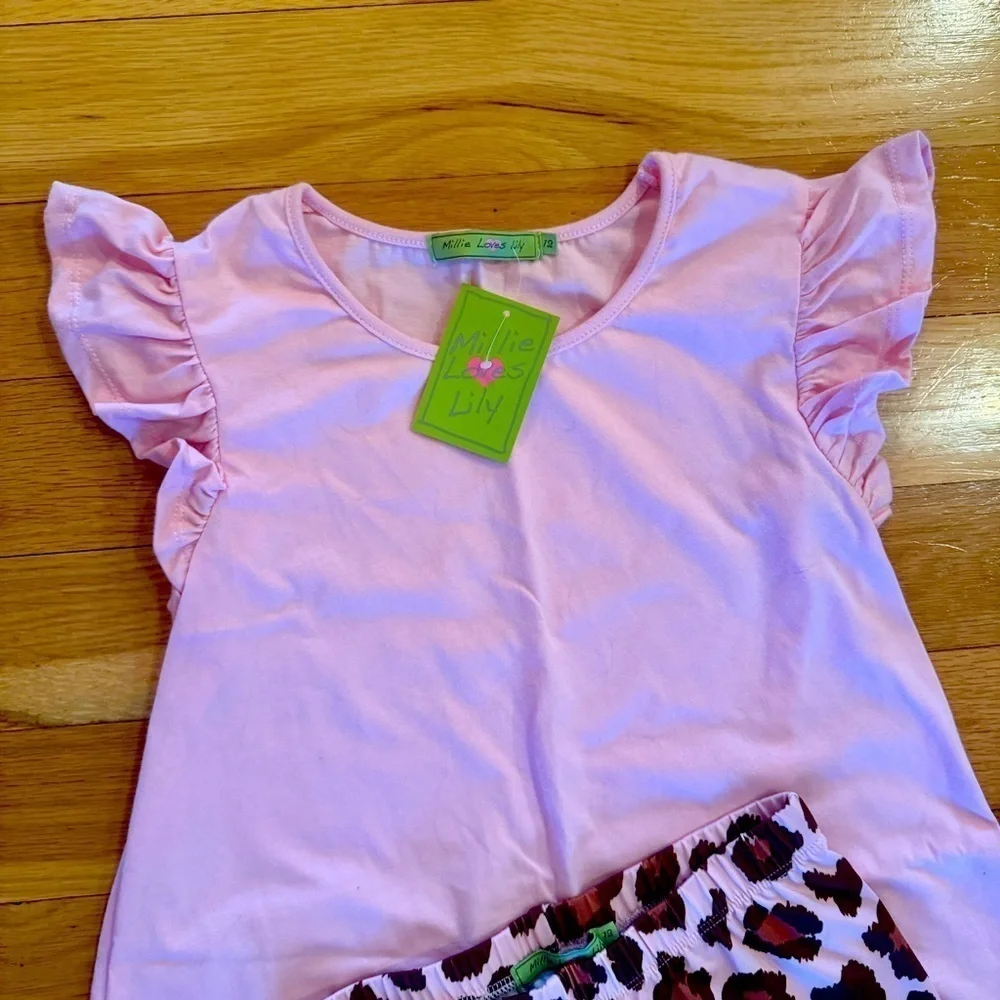 Millie Loves Lilly Pink Leopard Print Set Size 12